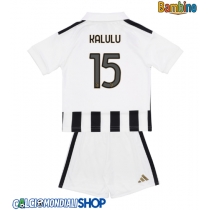 Maglie da calcio Juventus Pierre Kalulu #15 Prima Maglia Bambino 2026-27 Manica Corta + Pantaloni corti)
